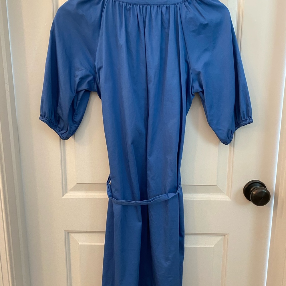 EUC Women’s Blue Midi Dress Size Medium - Picture 6 of 10